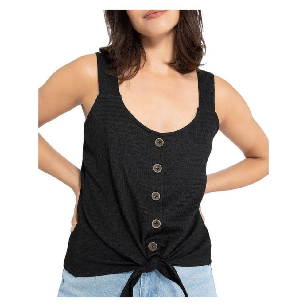 NWT Sanctuary Button Down Tie Front Tank Top